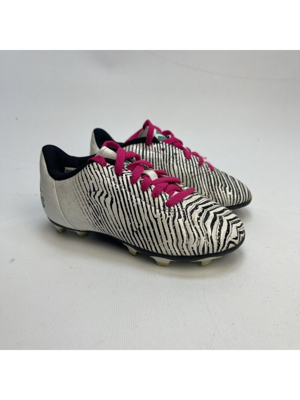 Adidas Soccer Cleats Taquiero FG Junior Zebra Football Boots US Size 11 Kids